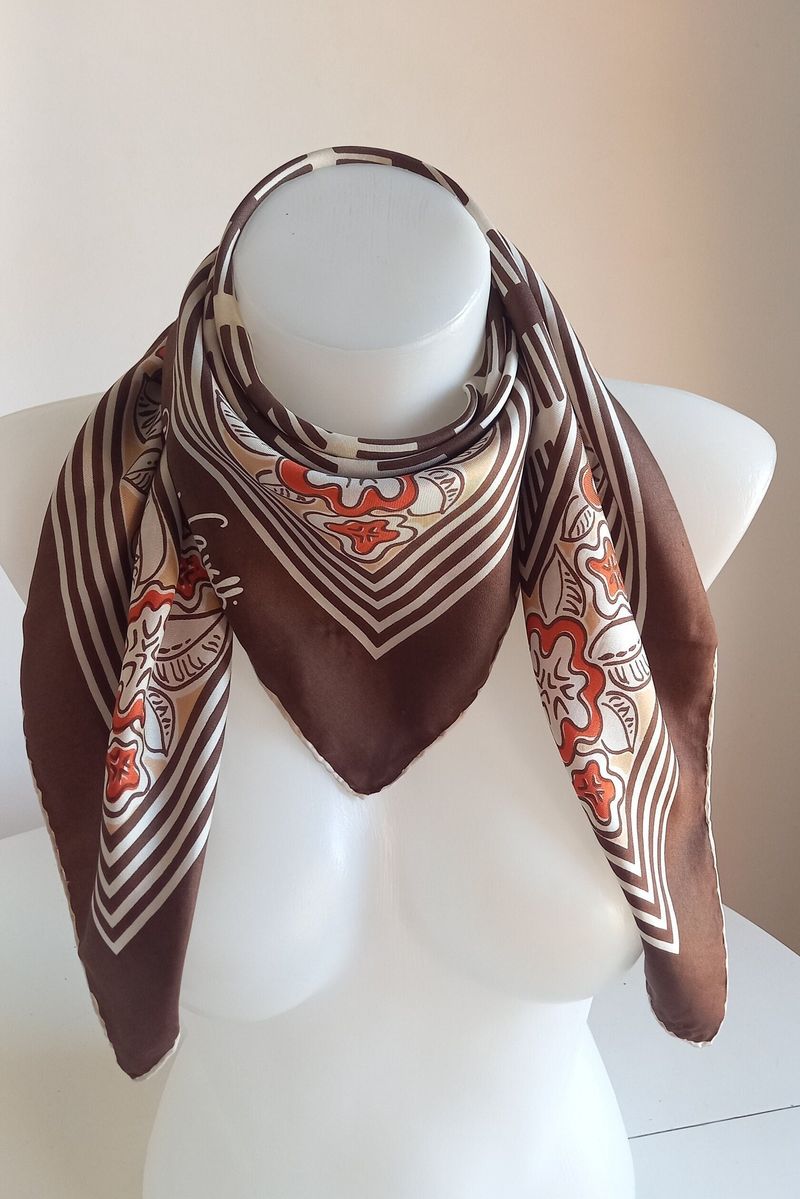 Silk Headscarves with Geometric Designs