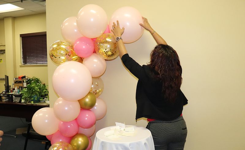 Balloons Taped to the Walls