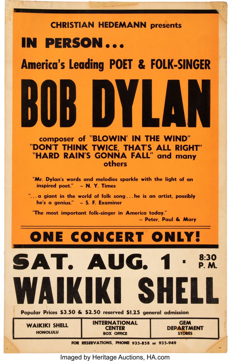 Bob Dylan “Blowin’ in the Wind” Tour (1965)