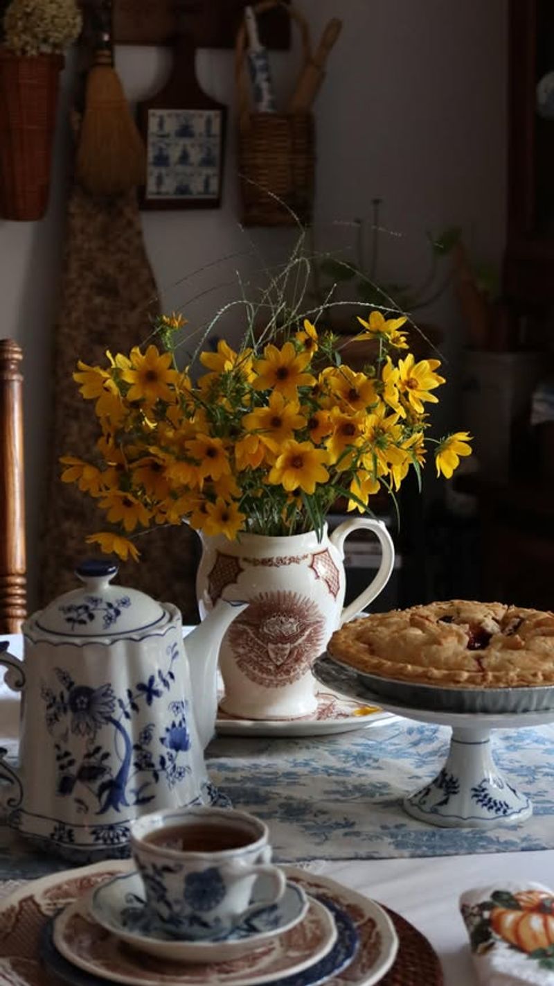 Enjoying a Quiet Afternoon Tea