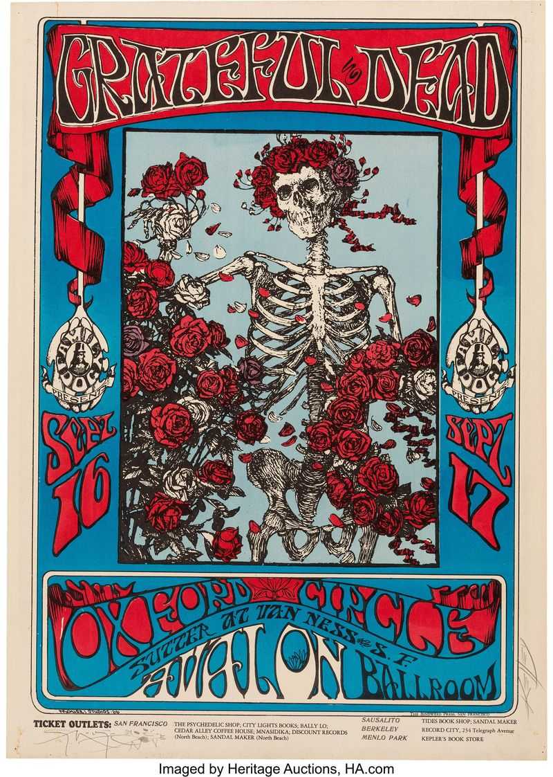 Grateful Dead Skeleton & Roses (1966)