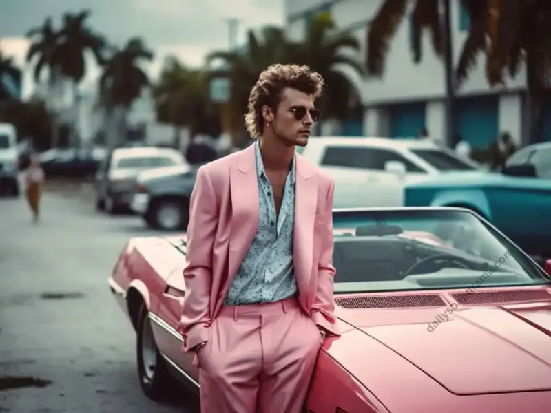 Miami Vice Pastel Suits