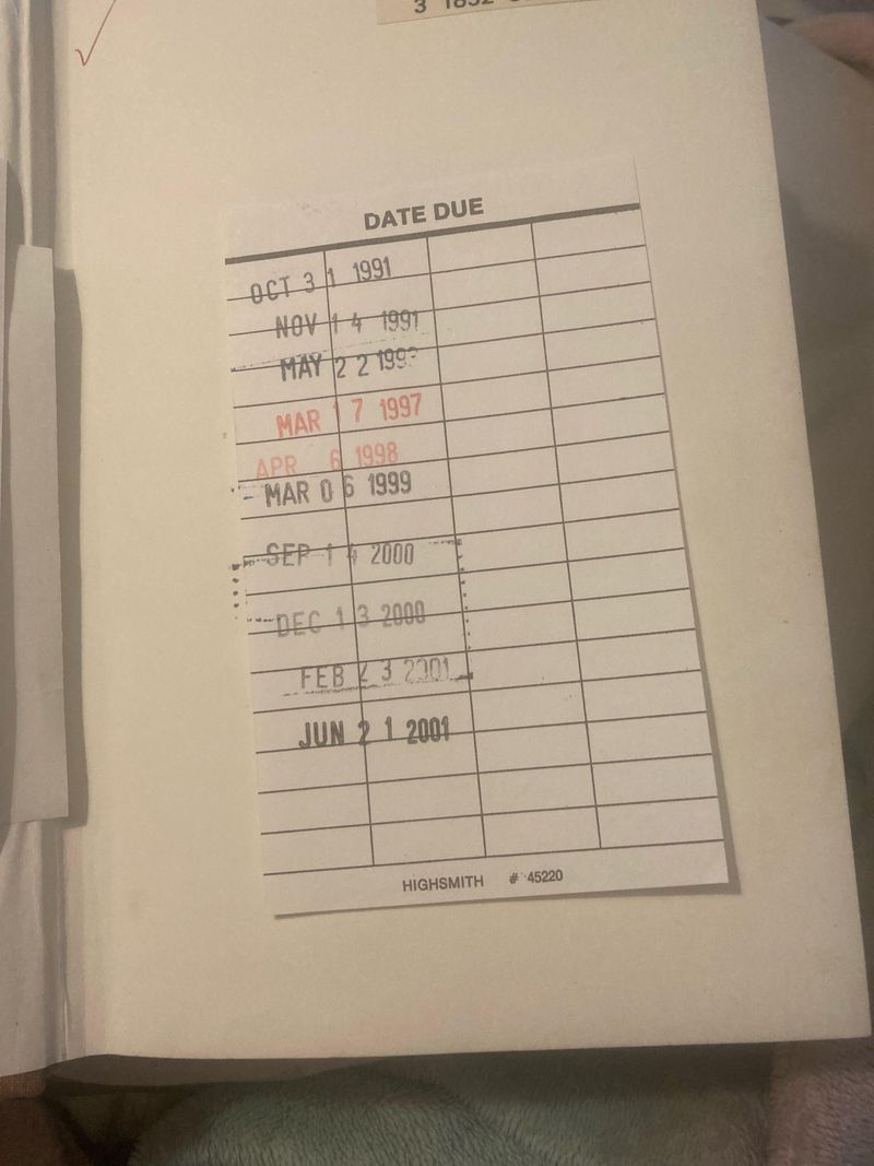 Date Due Stamps and Cards