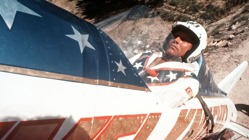 Evel Knievel Attempts to Jump the Snake River Canyon