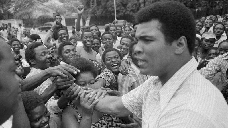 Muhammad Ali Visits Zaire to Prepare for “Rumble in the Jungle”