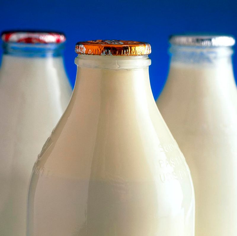 Milk Bottles with Cream Tops