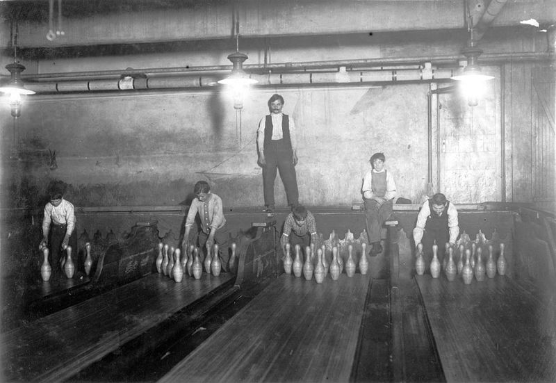 Pin Setter at Bowling Alleys