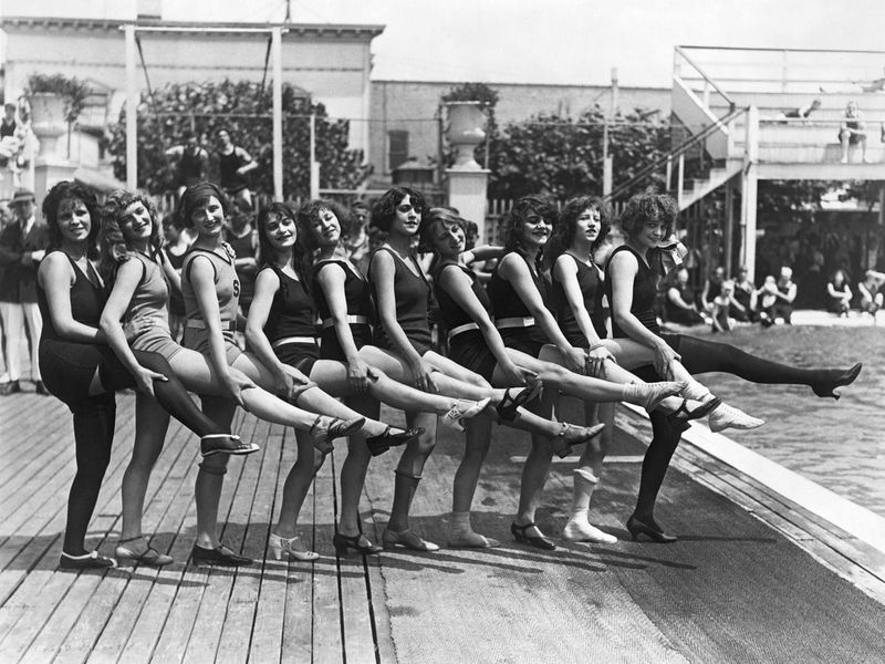 Beachgoers in Bathing Suits, 1920s