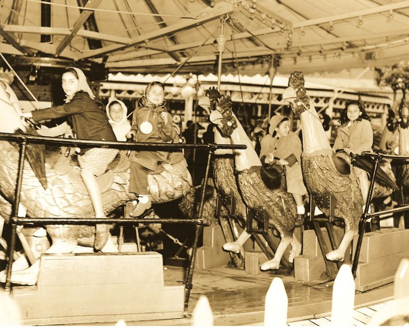Steeplechase Park's Mechanical Horse Ride, 1907