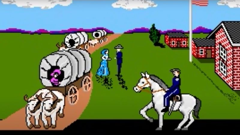Computer Stations with Oregon Trail
