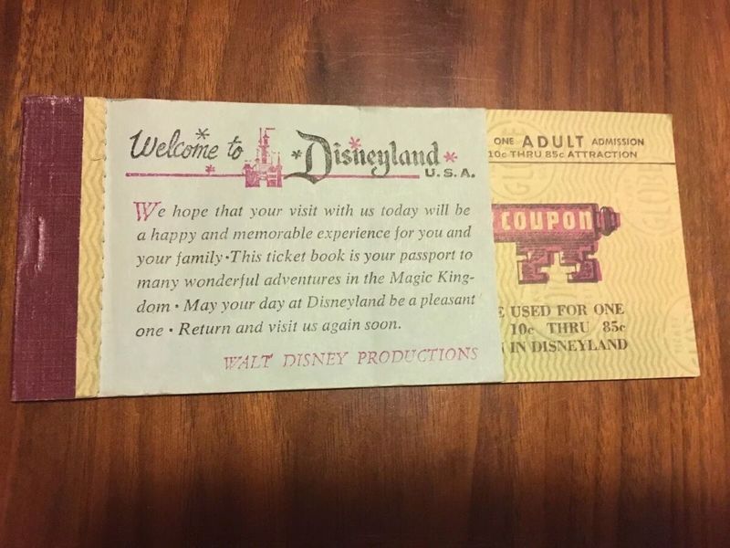 Visiting Disneyland When Tickets Were Books