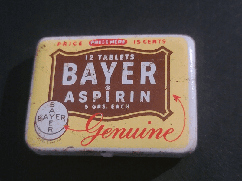 Prescription Pill Box or Aspirin Tin